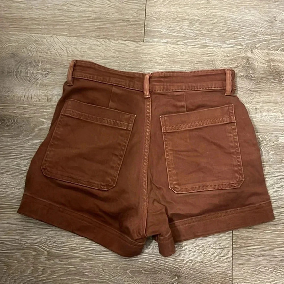 Everlane Womens The Cotton Twill Short Rosewood Brown Size 0 - Picture 6 of 7